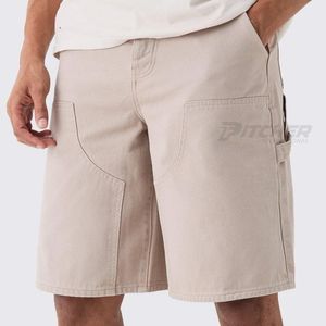 Shorts en jean pour homme, coupe slim, décontractés, été, coton extensible, streetwear, couleur foncée, usage quotidien, respirant, écologique - Product Image 4