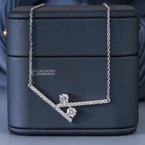 Colgante de Diamante Cultivado en Laboratorio con Corte Brillante Redondo, Plata de Ley S925, Metal Blanco de Lujo, Claridad EF, 29 Piezas, Amuleto, Regalo para Mujer - Product Image 2