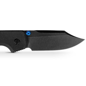 Couteaux de poche tactiques noirs pliables avec lame à pointe de lance à revêtement foncé, manche texturé et bouton de pouce pour le camping et les activités de plein air - Product Image 3