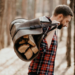 Porta leña de cuero de calidad superior para leña de leña o leña para chimenea, accesorio para chimenea, soporte para leña - Product Image 6