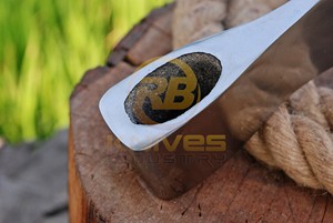Hand Forged Viking Style <b>Axe</b> Head Carbon Steel Tomahawk Blank for Bushcraft Hunting <b>Camping</b> Tool Supplier - Product Image 5