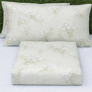 King Size Beige Floral Bedsheet <b>Set</b> | Soft Cotton <b>Bedding</b> <b>Set</b> with Pillow Covers | Lightweight Breathable Premium Bedroom Decor - Product Image 1