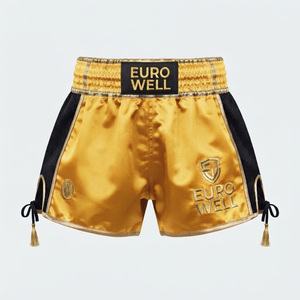 Pantalones Cortos Deportivos Personalizados de Lona Sublimada, Hasta la Rodilla, Transpirables, de Secado Rápido, para Muay Thai, Artes Marciales y Kickboxing - Product Image 1
