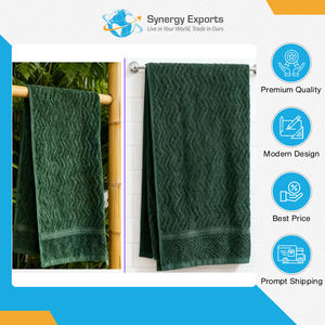 Serviettes de bain en polycoton de qualité supérieure 100% authentique, finition lavée avec face jacquard, plus durables. Moins de déchets. C'est la synergie - Product Image 3