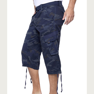 Pantalon Capri d'été pour homme, décontracté, longueur sous le genou, taille élastique, grande taille, respirant, pour activités de plein air, pantalon tactique pour homme - Product Image 4