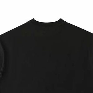 <b>Men's</b> Black Short Sleeve T-<b>Shirt</b> With Character Print Casual Summer Cotton Poplin Breathable V-Neck Design - Product Image 4
