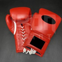 Guantes de Boxeo Profesionales Personalizables de Primera Calidad, con Cordones, para Entrenamiento de Kick Boxing, Transpirables y que Absorben la Humedad