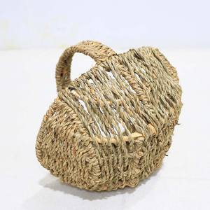 Cesta de Regalo Ovalada Tejida de Seagrass Rústico Orgánico con Asa, Ecológica, Ligera y Transpirable para Almacenamiento - Product Image 3