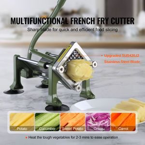 Tagliapatatine Manuale con Lame in Acciaio Inossidabile da 1/2\", 3/8\", 1/4\", Nuovo, Affettatrice per Frutta con Ventose - Product Image 2
