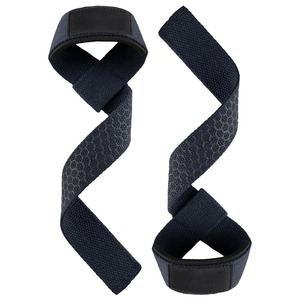 Sangles de levage en coton robustes pour hommes, pour la musculation, l'haltérophilie, les soulevés de terre, avec support rembourré pour les poignets, vente en gros - Product Image 2