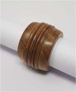 Anneaux de serviette en bois lisse et concave, en vrac, ergonomiques, cylindriques, écologiques, durables, minimalistes, pour la décoration de table à la maison et la salle à manger - Product Image 4