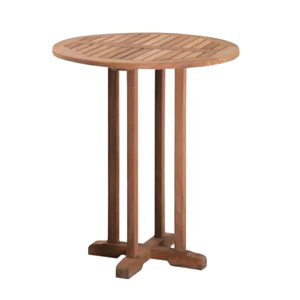 Table basse et table à manger de forme ronde, couleur naturelle, pour bar à domicile et mobilier de jardin - À VENDRE - Product Image 4