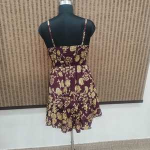 Women's Summer Floral Printed Chiffon V-Neck Spaghetti Strap Floor-Length A-Line Wrap Tie Casual Regular Fit Bohemian <b>Elastic</b> - Product Image 4