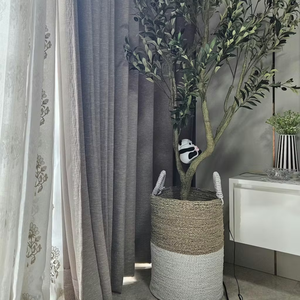 Nordic Style Seagrass <b>Basket</b> for Decorative Storage Artisan Hand Woven Seagrass <b>Hamper</b> for Hotel and Spa Luxury Home Accessories - Product Image 6