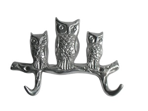 Crochet mural décoratif en métal hibou pour vêtements - Product Image 5