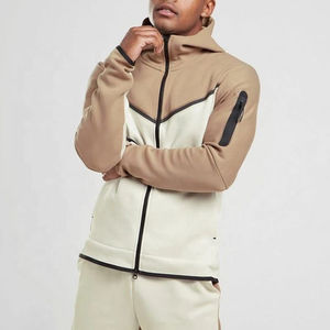 Survêtements pour hommes en molleton technique noir, ensemble de jogging en molleton technique, survêtement d'hiver en molleton - Product Image 4