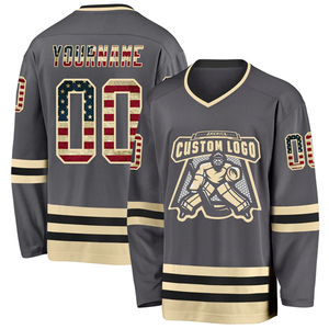 Maillot de hockey sur glace pour adultes, uniforme d'équipe personnalisé, impression par sublimation, vêtements de sport américains - Product Image 6