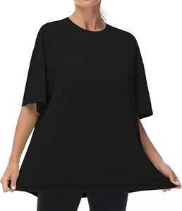 เสื้อยืดสตรีทแวร์โลโก้แบบกำหนดเอง เสื้อยืดผ้าฝ้ายทรงหลวมสำหรับผู้หญิง เสื้อยืดคอกลมโอเวอร์ไซส์สุดหรูสำหรับผู้หญิง - Product Image 2