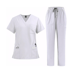 Uniformes Médicos Personalizados de Color Sólido para Hospital, Conjunto de Manga Corta para Dentistas, 100% Algodón Felpa - Product Image 1