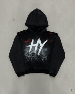 เสื้อฮู้ดแฟชั่นพิมพ์ลาย DTG ผ้าคอตตอนฟอกสี ทรงหนา สไตล์สตรีทแวร์ - Product Image 6