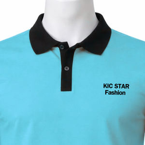 Polo Casual de Manga Corta, Color Sólido, Corte Regular, 100% Algodón Piqué, Polo de Dos Tonos con Logotipo Personalizado - Product Image 4