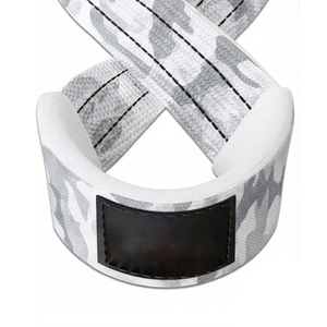Sangles de musculation en néoprène camouflage blanc, réglables, antidérapantes et respirantes, pour la musculation et l'haltérophilie - Product Image 2