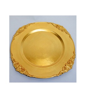 Assiette décorative en métal pour une table élégante, idéale pour les réceptions de mariage et la décoration de tables d'hôtel - Product Image 6