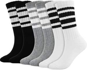 Calcetines Profesionales de Baloncesto para Adultos, con Logotipo Personalizado, Compresión, Entrenamiento, Acolchado Grueso, Diseño a Rayas, Tejido de Punto Otoñal - Product Image 1