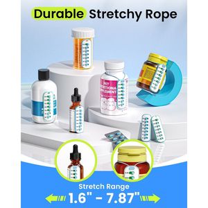 Confezione da 2: Cordini Porta Pillole Riutilizzabili per la Gestione dei Farmaci, Compatibili con la Maggior Parte delle Bottiglie e con Contenitori per Vitamine - Product Image 2