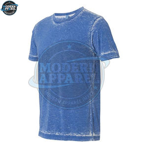 Nuevo diseño de última moda, camisetas personalizadas para hombre con efecto acid wash, transpirables, de lona, poliéster/algodón, para adultos. - Product Image 2