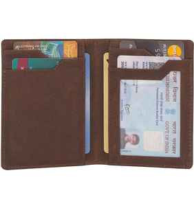 Cartera de Cuero Vacuno con Bloqueo RFID Antirrobo, Cierre de Cremallera, Multifuncional, Tarjetero, Clip para Billetes - Product Image 2