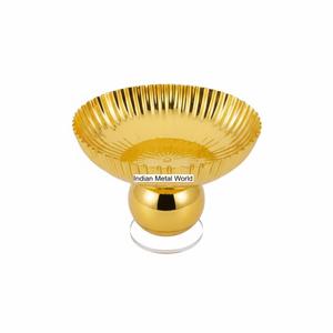 Moderno y Lujoso Centro de Mesa Decorativo con Diseño de Flor en Tazón de Metal Dorado, Frutero Único con Acabado en Aluminio Dorado para Decoración del Hogar - Product Image 5