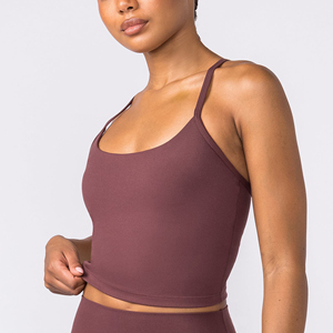 Hauts de sport pour femmes, débardeurs de sport dos nageur, t-shirts de yoga respirants, débardeurs de course athlétiques, vêtements de gym sans manches - Product Image 1