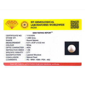 Loose Baroque Pearl 5.45 Carat White Gemstone for Jewelry Making - Product Image 3