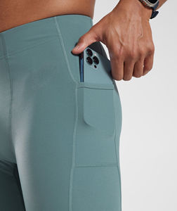 Collants de compression en coton/fibre de bambou pour hommes, leggings de course à taille élastique, fitness, gym, sport, musculation, personnalisables - Product Image 5