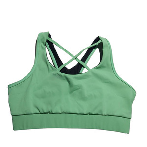 Women's Customized Fitness Logo Design Breathable Running Sports Padded <b>Bra</b> Medium Support <b>Racerback</b> 100% Nylon Yoga Vest Tank - Product Image 4