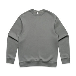 Mens Premium Black Crew Neck Comfort Heavy Weight <b>Pullover</b> Fleece <b>Jumper</b> Blank Casual Streetwear Outerwear Sweatshirt - Product Image 3