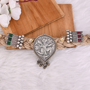 Boho Braided Jute Rope Egyptian Bastet <b>Statement</b> <b>Necklace</b> - Product Image 3