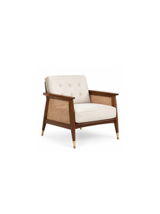 Sillón de Comedor Europeo Moderno de Madera con Laterales de Mimbre Tejido, Cojín Tapizado, Duradero y Ecológico para Uso en Hoteles, Cafés y Villas - Product Image 5