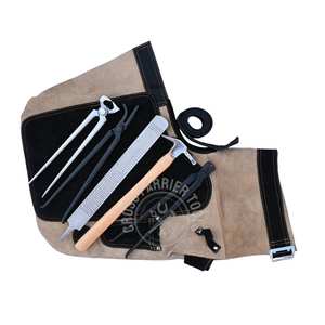 Kit Profesional de Herramientas para Herrador con Delantal de Cuero de Grano Completo, Extractor de Clavos de Pezuña, Martillo de Clavos, Herramienta para Quitar Pezuñas y Lima de Pezuñas - Product Image 1