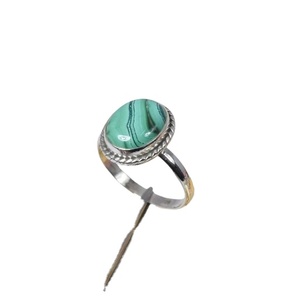 Handmade Women's <b>Sterling</b> <b>Silver</b> Engagement Ring with Oval Cut Agate Gemstone Luxurious Party Jewelry - Product Image 1