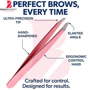 Pinzas de Precisión Ultra Duraderas y Ligeras de Acero para Cejas, Vello Facial, Barbilla y Eliminación de Vellos Encarnados - Product Image 5