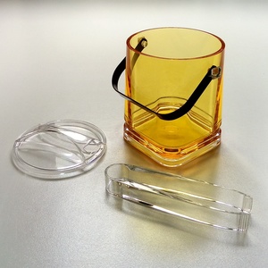 Vajilla de acrílico, cubo de hielo con asa y pinzas - Product Image 4