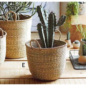 Paniers en jonc de mer tressés à la main, durables, pour la cuisine, le rangement, la lessive, paniers en osier, jardinières, style japonais - Product Image 4