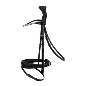 100% High Quality Leather Western Horse Snaffle Bridle Headstall Soft Padded Noseband Luxury Clear Crystal Browband <b>Equestrian</b> - Product Image 2