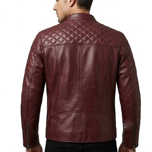 Veste d'hiver en cuir de haute qualité pour homme, doublée de polaire, en cuir véritable, conçue pour le temps froid - Product Image 5