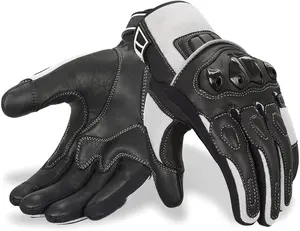 Motorfiets Full Finger Lederen Koolstofvezel Ademende Antislip Lange Vingerhandschoenen Motorhandschoenen