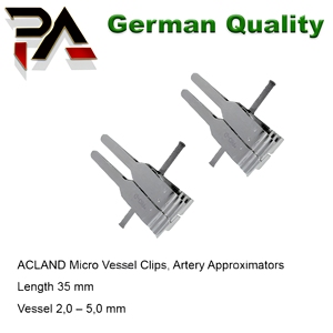 Pacho Industries 12.052.83 Acland Micro Vessel Clips Artery Approximators 16mm Vessel 1.0-2.2mm CE - Product Image 4