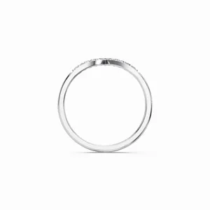 Victoria's V Shape Lab Grown Diamond Stackable <b>Ring</b> <b>11</b> Brilliant Cut Diamonds 18K White Gold Band IGI Certified Luxury <b>Ring</b> for - Product Image 5