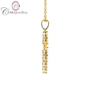 En gros 18K Or Jaune Croix Pendentif Diamants Naturels Usage Quotidien Griffe-Set Design Chrétien Symbole Religieux Cadeau Parfait - Product Image 4